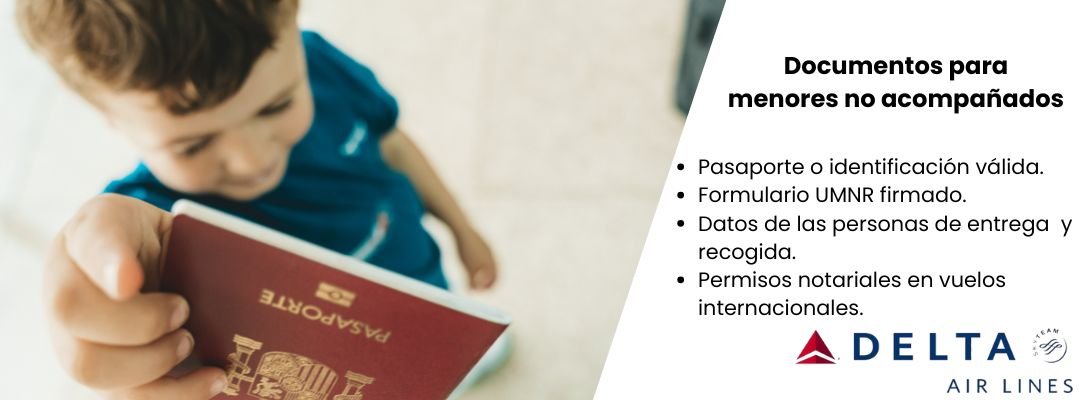 Documentos para menores Delta Airlines