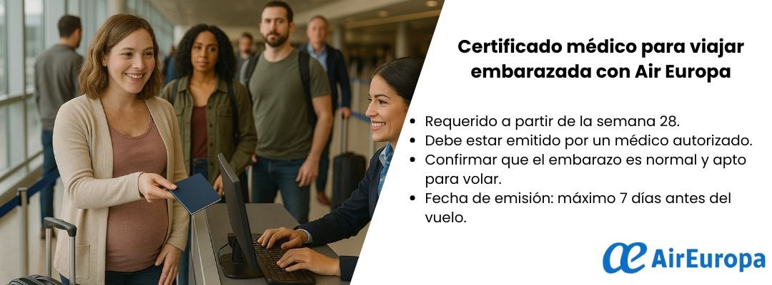 Documentos para viajar embarazada con Air Europa