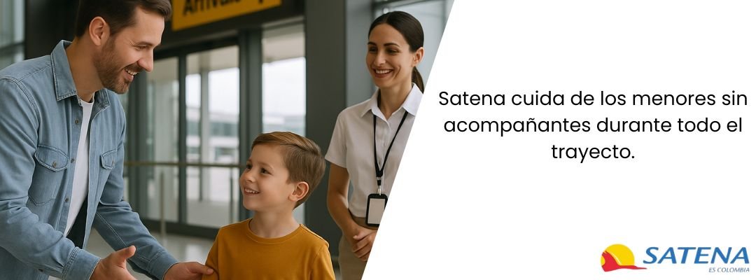 Menor viajando con Satena