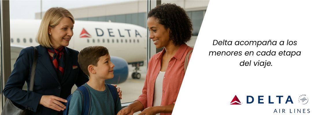 Proceso del servicio para menores Delta Airlines
