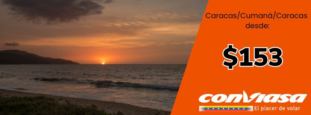Tarifa Caracas - Cumaná - Caracas con conviasa