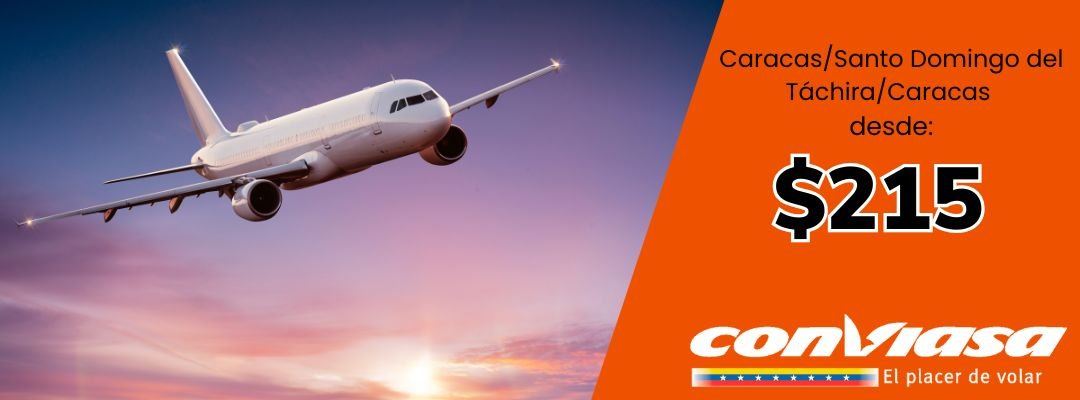 Tarifa Caracas - Santo Domingo del Táchira con conviasa