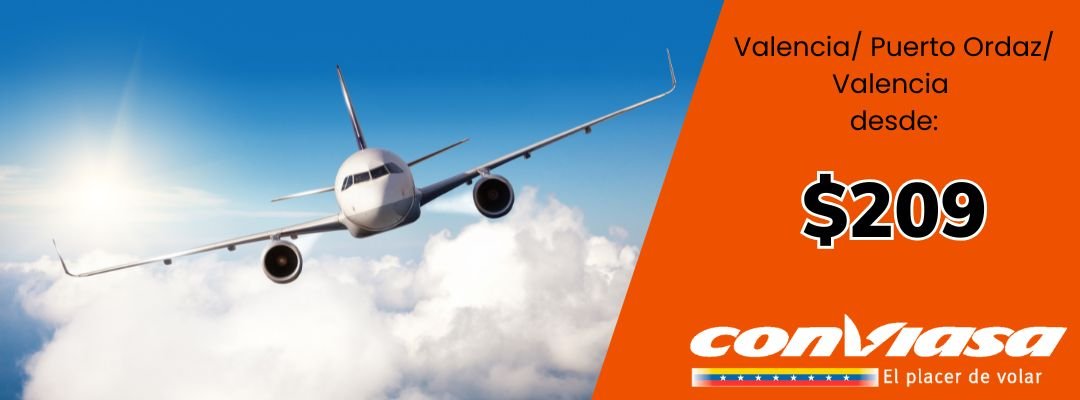 Tarifa Valencia Puerto Ordaz Conviasa