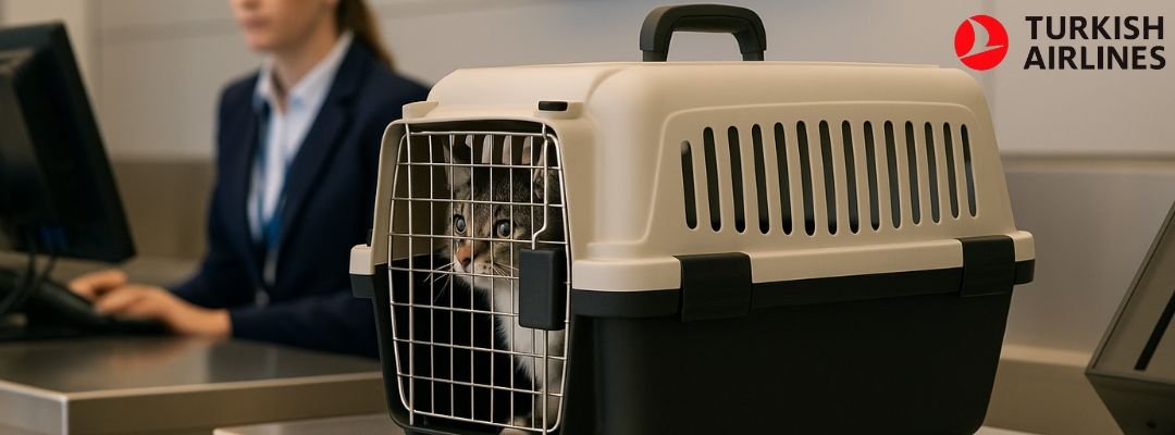 Mascota en el transportín Turkish Airlines
