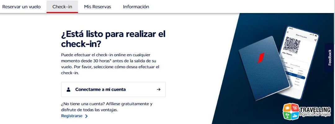 Web Check-in Air France Paso 1