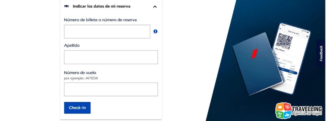 Web Check-in Air France Paso 2